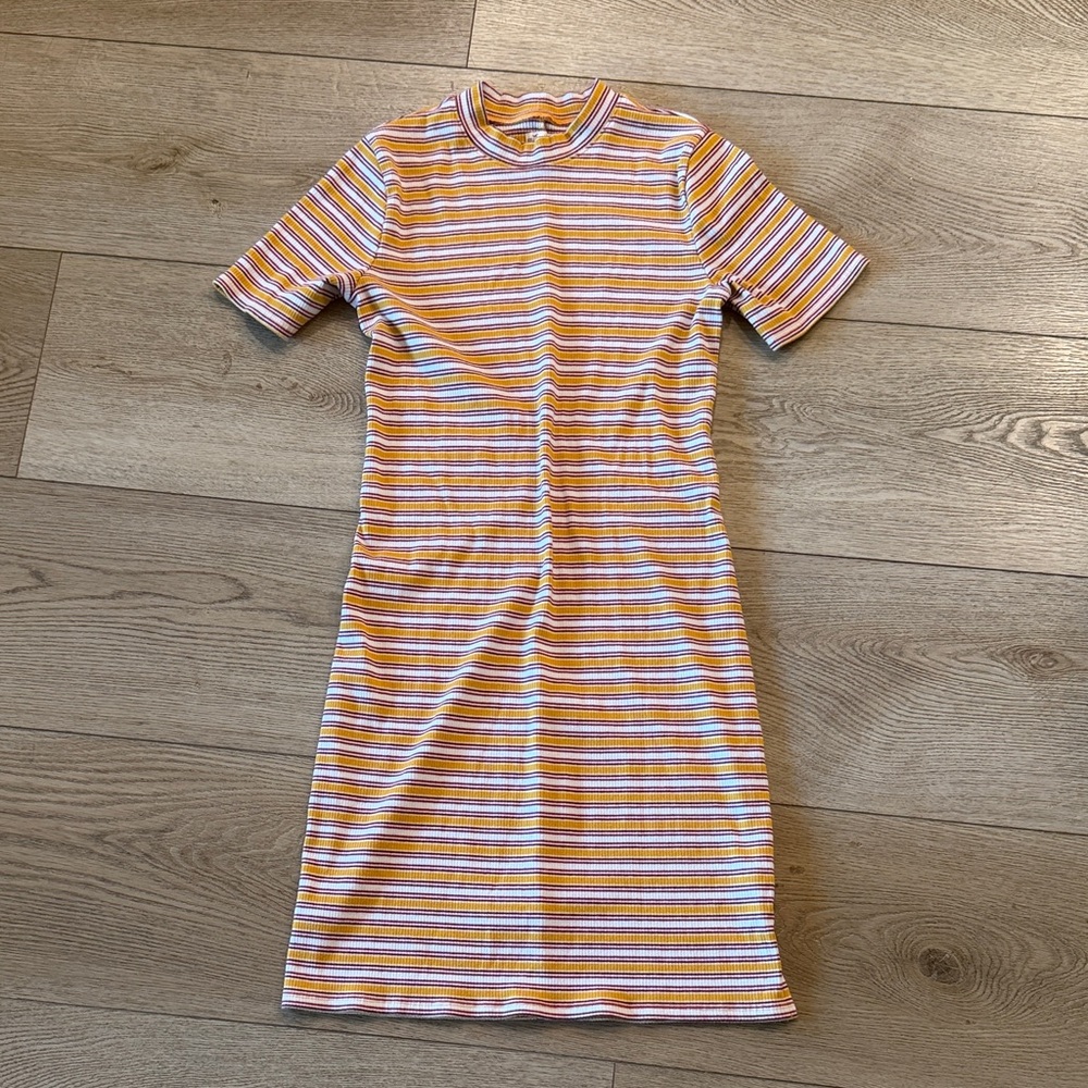 Hollister Striped Orange and White Dress